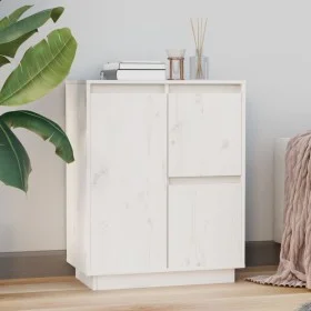 Solid white pine wood sideboard 60x34x75 cm by , Sideboards - Ref: Foro24-813391, Price: 85,62 €, Discount: %