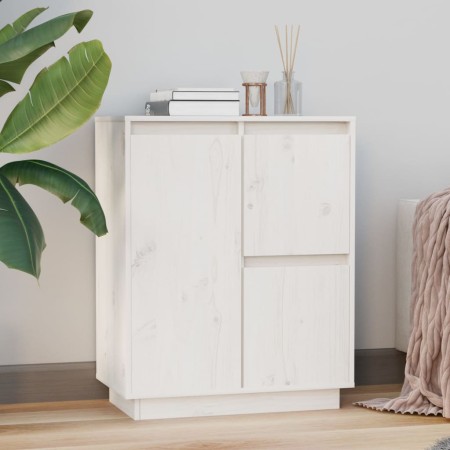 Sideboard aus massivem weißem Kiefernholz, 60 x 34 x 75 cm von , Sideboards - Ref: Foro24-813391, Preis: 86,71 €, Rabatt: %