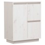 Sideboard aus massivem weißem Kiefernholz, 60 x 34 x 75 cm von , Sideboards - Ref: Foro24-813391, Preis: 86,71 €, Rabatt: %