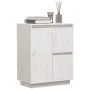 Sideboard aus massivem weißem Kiefernholz, 60 x 34 x 75 cm von , Sideboards - Ref: Foro24-813391, Preis: 85,62 €, Rabatt: %