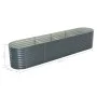Gray galvanized steel flower bed 400x80x81 cm by vidaXL, Pots and planters - Ref: Foro24-45521, Price: 289,27 €, Discount: %