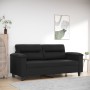 2-seater sofa in black synthetic leather 140 cm by , Sofas - Ref: Foro24-359583, Price: 213,11 €, Discount: %