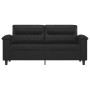 2-seater sofa in black synthetic leather 140 cm by , Sofas - Ref: Foro24-359583, Price: 213,11 €, Discount: %