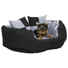 Wende- und waschbares Hundekissen in Grau und Schwarz, 65 x 50 x 20 cm von , Betten für Hunde - Ref: Foro24-171207, Preis: 41...