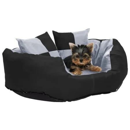 Cojín para perro reversible y lavable gris y negro 65x50x20 cm de , Camas para perros - Ref: Foro24-171207, Precio: 41,82 €, ...