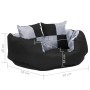 Cojín para perro reversible y lavable gris y negro 65x50x20 cm de , Camas para perros - Ref: Foro24-171207, Precio: 42,96 €, ...