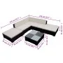 Garden furniture and cushions set 6 pieces black synthetic rattan by , Garden sets - Ref: Foro24-42086, Price: 467,37 €, Disc...