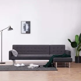 Dark gray polyester L-shaped sofa bed by , Sofas - Ref: Foro24-282304, Price: 399,81 €, Discount: %