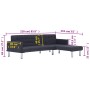 Dark gray polyester L-shaped sofa bed by , Sofas - Ref: Foro24-282304, Price: 435,98 €, Discount: %