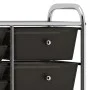 Tragbarer XXL-Aufbewahrungswagen mit 15 schwarzen Kunststoffschubladen von , Lastenstapler - Ref: Foro24-320407, Preis: 117,2...