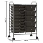 XXL portable storage cart with 15 black plastic drawers by , Cargo forklifts - Ref: Foro24-320407, Price: 117,24 €, Discount: %
