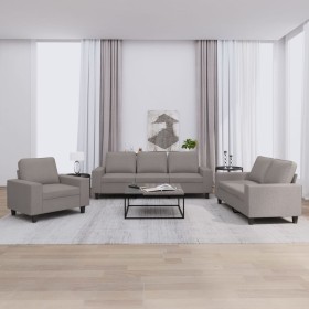 3-piece sofa set taupe gray fabric by , Sofas - Ref: Foro24-3201873, Price: 775,05 €, Discount: %