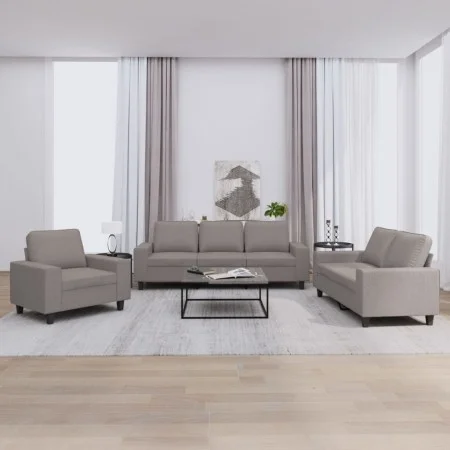 3-piece sofa set taupe gray fabric by , Sofas - Ref: Foro24-3201873, Price: 762,14 €, Discount: %