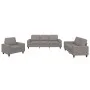 3-piece sofa set taupe gray fabric by , Sofas - Ref: Foro24-3201873, Price: 762,14 €, Discount: %