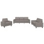 3-teilige Sofagarnitur aus taupegrauem Stoff von , Sofas - Ref: Foro24-3201873, Preis: 775,05 €, Rabatt: %