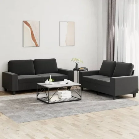 Juego de sofás 2 piezas tela negro de , Sofás - Ref: Foro24-3201886, Precio: 435,21 €, Descuento: %