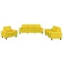 3-piece sofa set light yellow fabric by , Sofas - Ref: Foro24-3201871, Price: 733,21 €, Discount: %