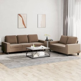 2-piece sofa set brown fabric by , Sofas - Ref: Foro24-3201901, Price: 539,21 €, Discount: %
