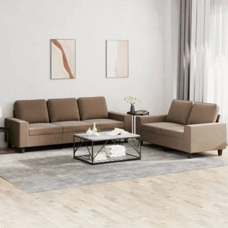 2-teilige Sofagarnitur aus braunem Stoff von , Sofas - Ref: Foro24-3201901, Preis: 531,07 €, Rabatt: %