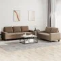 2-teilige Sofagarnitur aus braunem Stoff von , Sofas - Ref: Foro24-3201901, Preis: 531,07 €, Rabatt: %