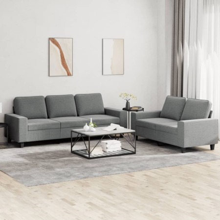 2-piece sofa set dark gray fabric by , Sofas - Ref: Foro24-3201899, Price: 532,10 €, Discount: %
