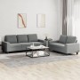 2-piece sofa set dark gray fabric by , Sofas - Ref: Foro24-3201899, Price: 532,10 €, Discount: %