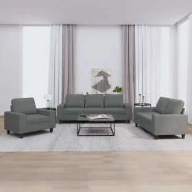 3-piece sofa set dark gray fabric by , Sofas - Ref: Foro24-3201867, Price: 722,25 €, Discount: %