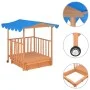 Casa de juegos para niños con arenero madera abeto azul UV50 de vidaXL, Cajones de arena - Ref: Foro24-91795, Precio: 206,06 ...