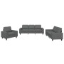 3-piece sofa set dark gray fabric by , Sofas - Ref: Foro24-3201867, Price: 733,73 €, Discount: %