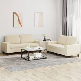 2-piece sofa set in cream fabric by , Sofas - Ref: Foro24-3201884, Price: 461,01 €, Discount: %