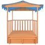 Casa de juegos para niños con arenero madera abeto azul UV50 de vidaXL, Cajones de arena - Ref: Foro24-91795, Precio: 206,06 ...