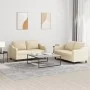 Sofa set with cushions 2 pieces cream fabric by , Sofas - Ref: Foro24-3201804, Price: 403,17 €, Discount: %