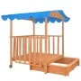 Casa de juegos para niños con arenero madera abeto azul UV50 de vidaXL, Cajones de arena - Ref: Foro24-91795, Precio: 206,06 ...