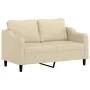 Sofa set with cushions 2 pieces cream fabric by , Sofas - Ref: Foro24-3201804, Price: 403,17 €, Discount: %