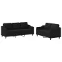 Sofa set with cushions 2 pieces black fabric by , Sofas - Ref: Foro24-3201838, Price: 487,13 €, Discount: %