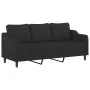 Sofa set with cushions 2 pieces black fabric by , Sofas - Ref: Foro24-3201838, Price: 487,13 €, Discount: %