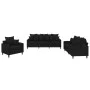 3-piece black velvet sofa set with cushions by , Sofas - Ref: Foro24-3201685, Price: 639,80 €, Discount: %
