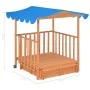 Casa de juegos para niños con arenero madera abeto azul UV50 de vidaXL, Cajones de arena - Ref: Foro24-91795, Precio: 206,06 ...