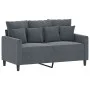 Zweiteilige Sofagarnitur aus dunkelgrauem Samt mit Kissen von , Sofas - Ref: Foro24-3201721, Preis: 472,92 €, Rabatt: %