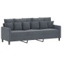 Zweiteilige Sofagarnitur aus dunkelgrauem Samt mit Kissen von , Sofas - Ref: Foro24-3201721, Preis: 463,65 €, Rabatt: %