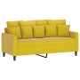 Yellow velvet 3-piece sofa set with cushions by , Sofas - Ref: Foro24-3201716, Price: 446,56 €, Discount: %