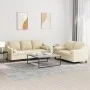 Sofa set with cushions 2 pieces cream fabric by , Sofas - Ref: Foro24-3201852, Price: 541,15 €, Discount: %