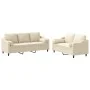 Sofa set with cushions 2 pieces cream fabric by , Sofas - Ref: Foro24-3201852, Price: 541,15 €, Discount: %