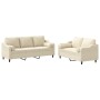Sofagarnitur mit Kissen, 2-teilig, cremefarbener Stoff von , Sofas - Ref: Foro24-3201852, Preis: 548,84 €, Rabatt: %