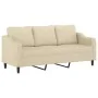 Sofa set with cushions 2 pieces cream fabric by , Sofas - Ref: Foro24-3201852, Price: 541,15 €, Discount: %