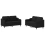 Sofa set with cushions 2 pieces black fabric by , Sofas - Ref: Foro24-3201806, Price: 407,83 €, Discount: %
