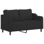 Sofa set with cushions 2 pieces black fabric by , Sofas - Ref: Foro24-3201806, Price: 413,89 €, Discount: %