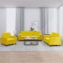 Dreiteilige Sofagarnitur aus gelbem Samt mit Kissen von , Sofas - Ref: Foro24-3201960, Preis: 703,94 €, Rabatt: %