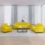 Dreiteilige Sofagarnitur aus gelbem Samt mit Kissen von , Sofas - Ref: Foro24-3201960, Preis: 691,73 €, Rabatt: %