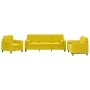 Yellow velvet 3-piece sofa set with cushions by , Sofas - Ref: Foro24-3201960, Price: 691,78 €, Discount: %